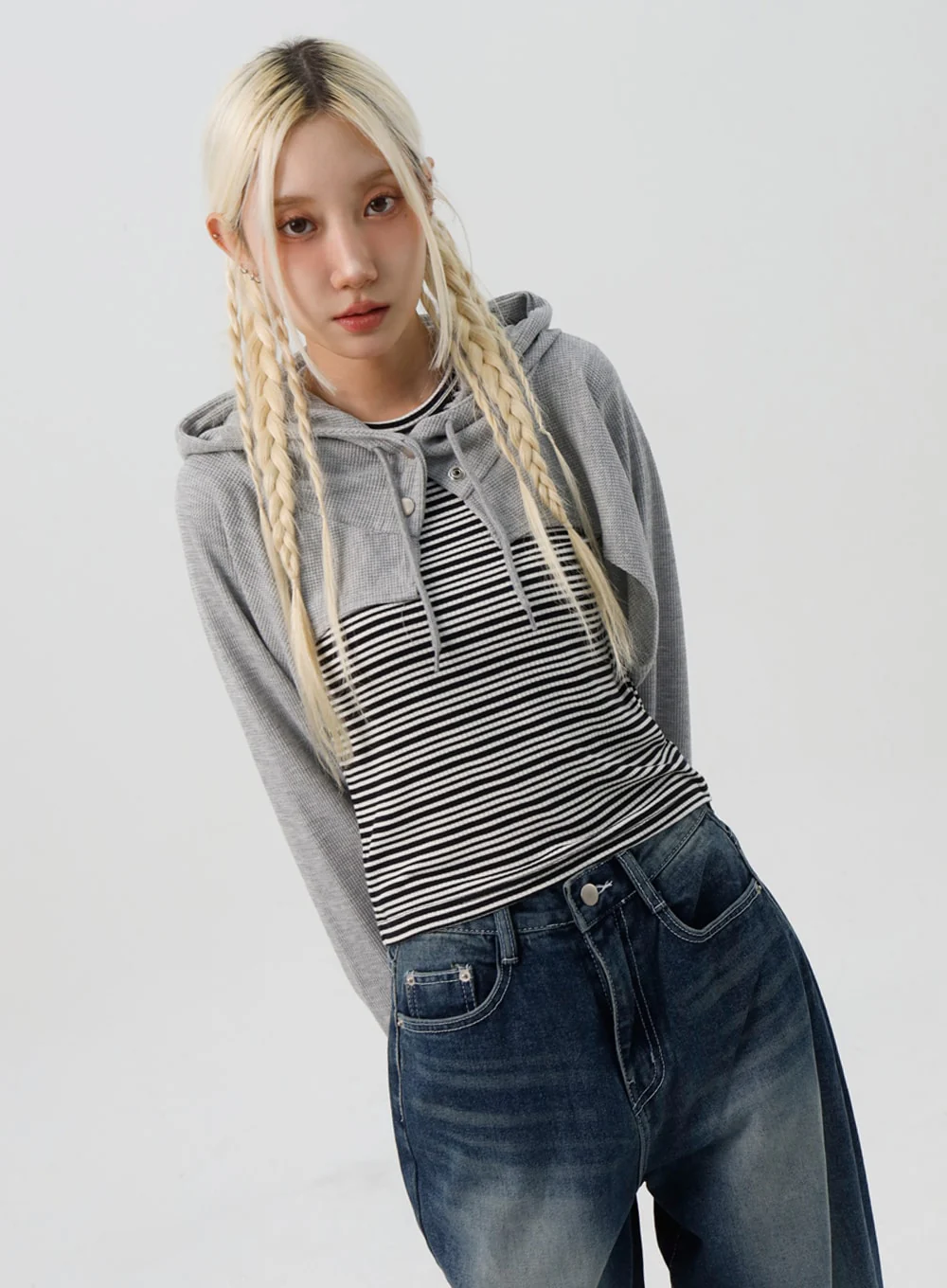 Bolero Style Cropped Hoodie IS311 - Image 5