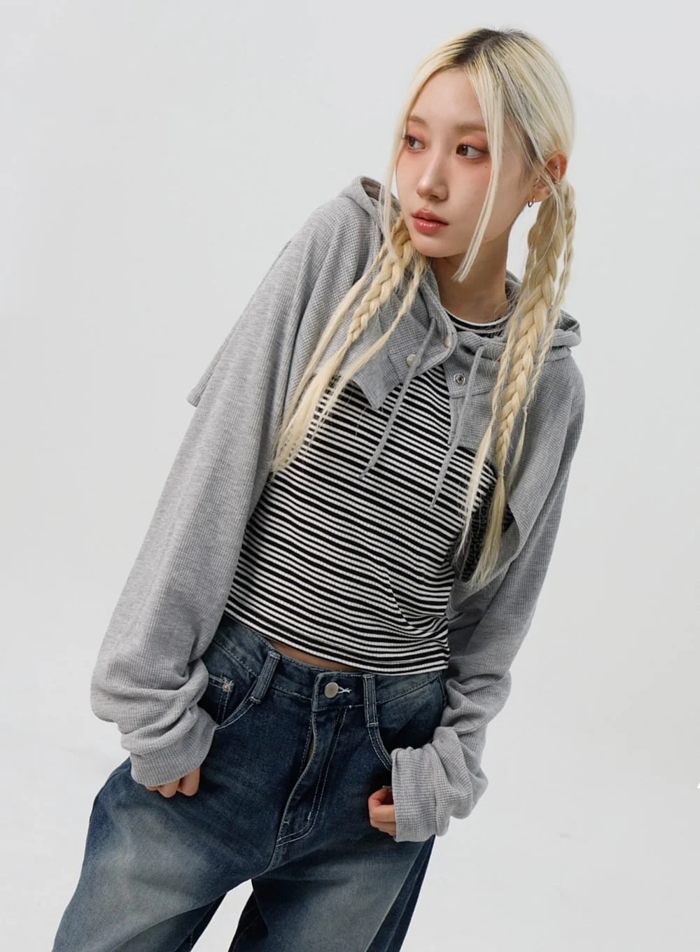 Bolero Style Cropped Hoodie IS311 - Image 6