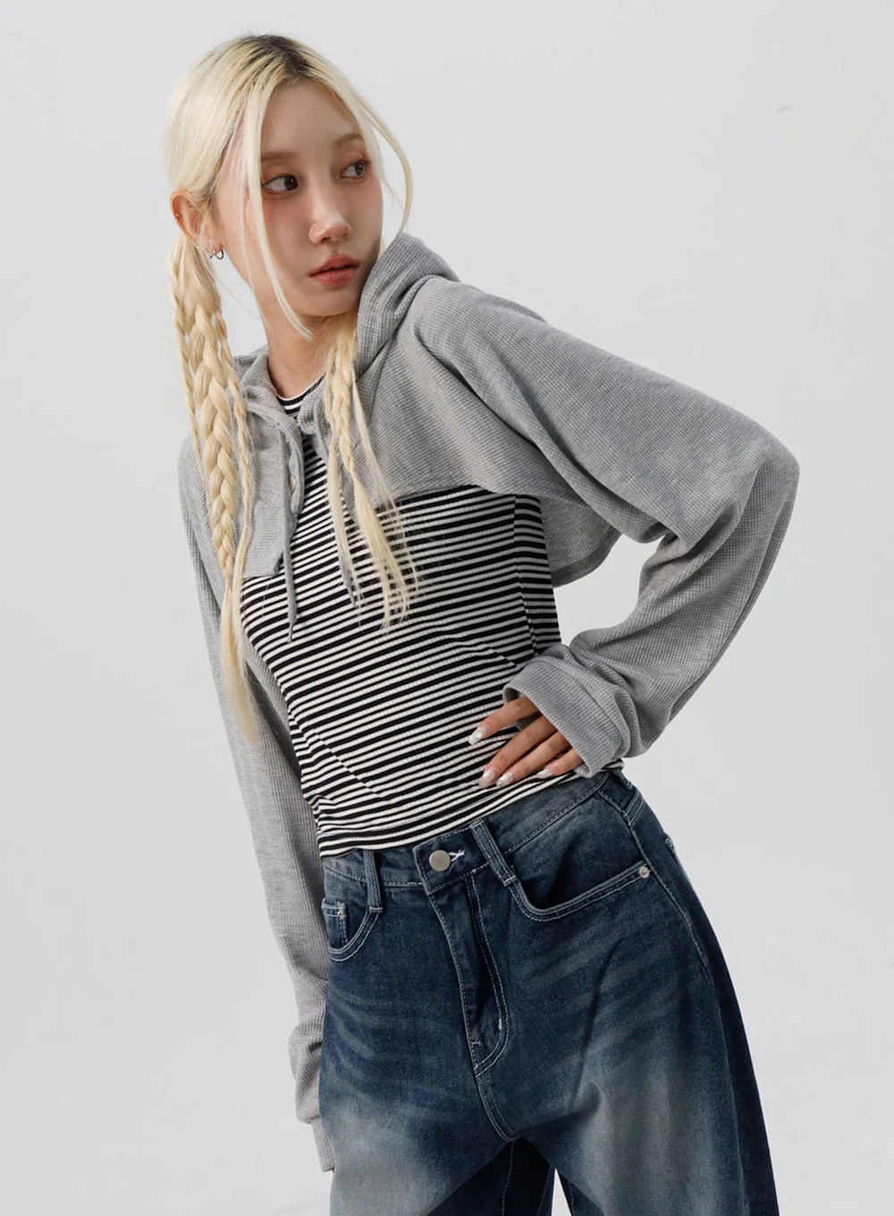 Bolero Style Cropped Hoodie IS311 - Image 8