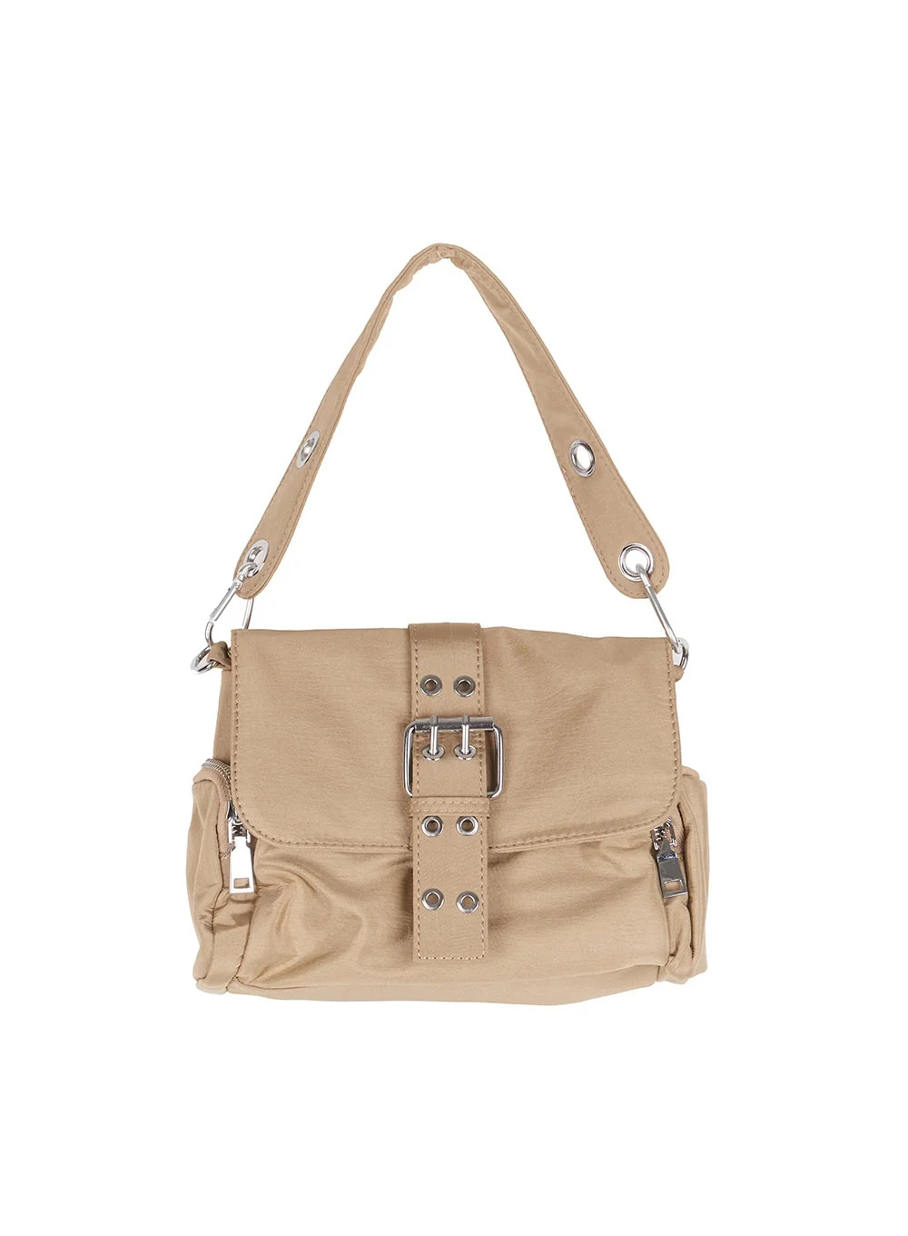 Chunky Buckle Eyelet Shoulder Bag IY502 - Image 13