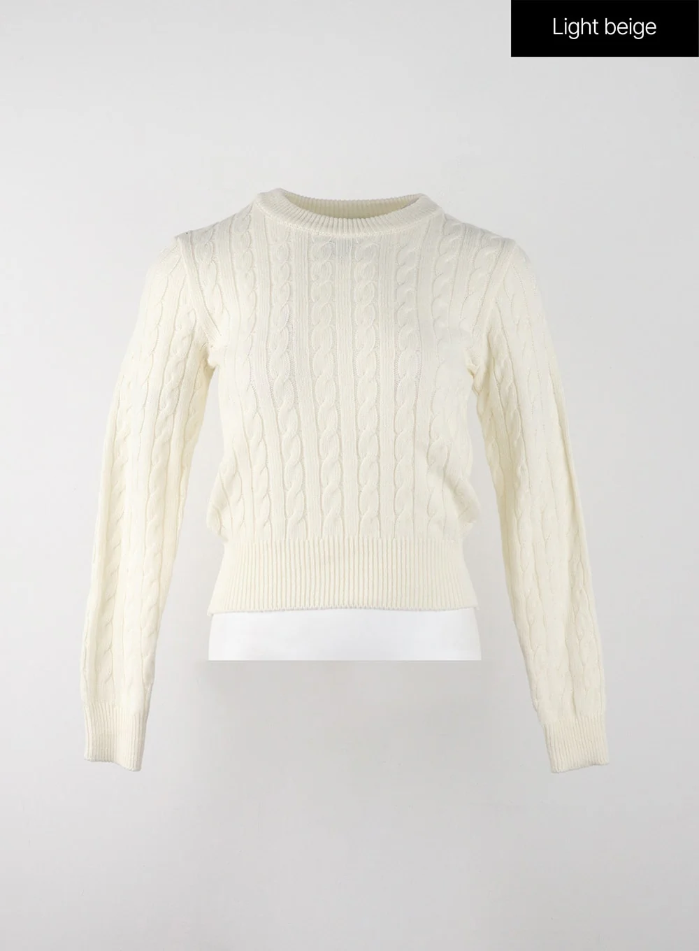 Crop Cable Knit Sweater IJ403 - Image 12