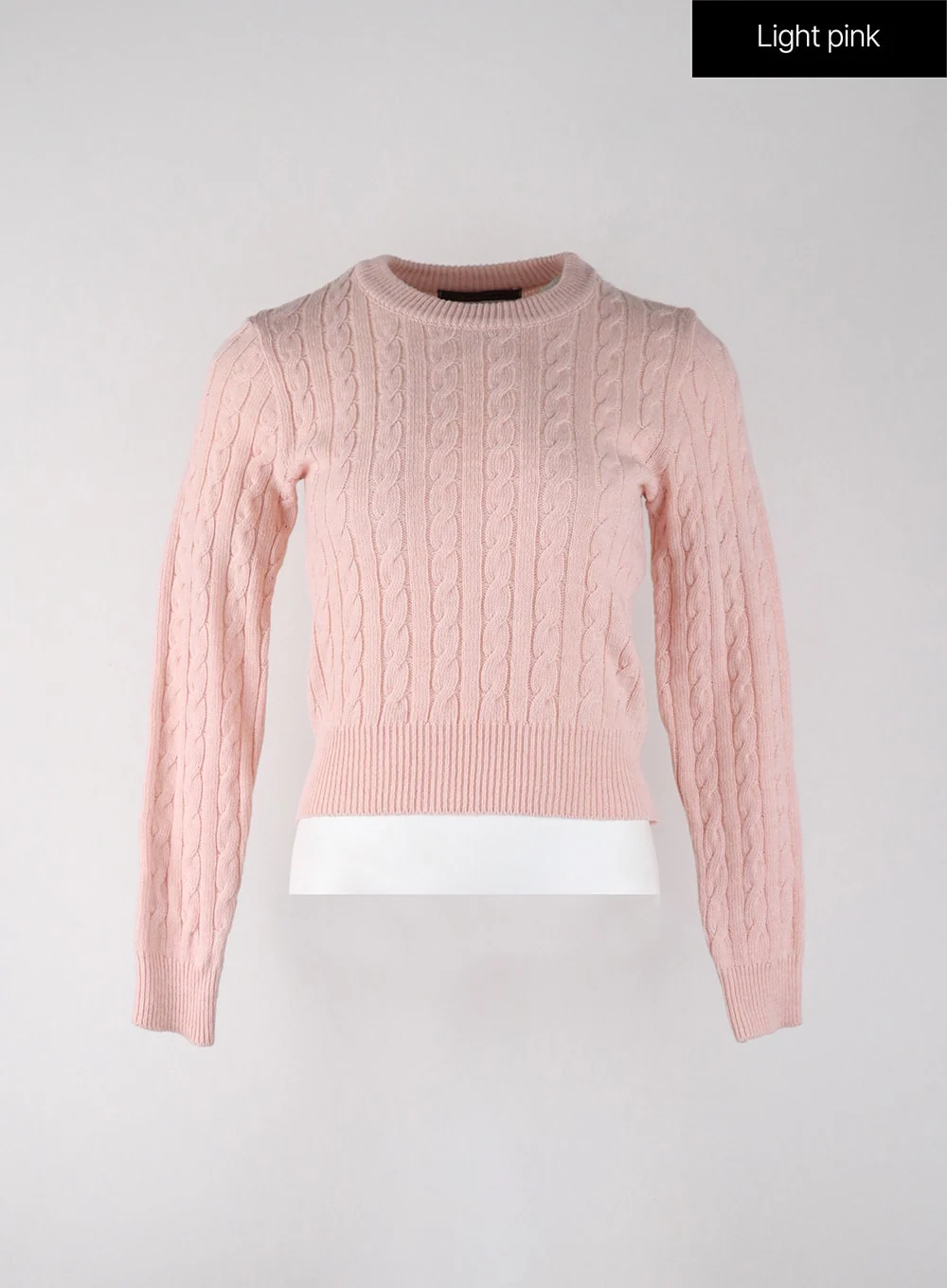 Crop Cable Knit Sweater IJ403 - Image 7