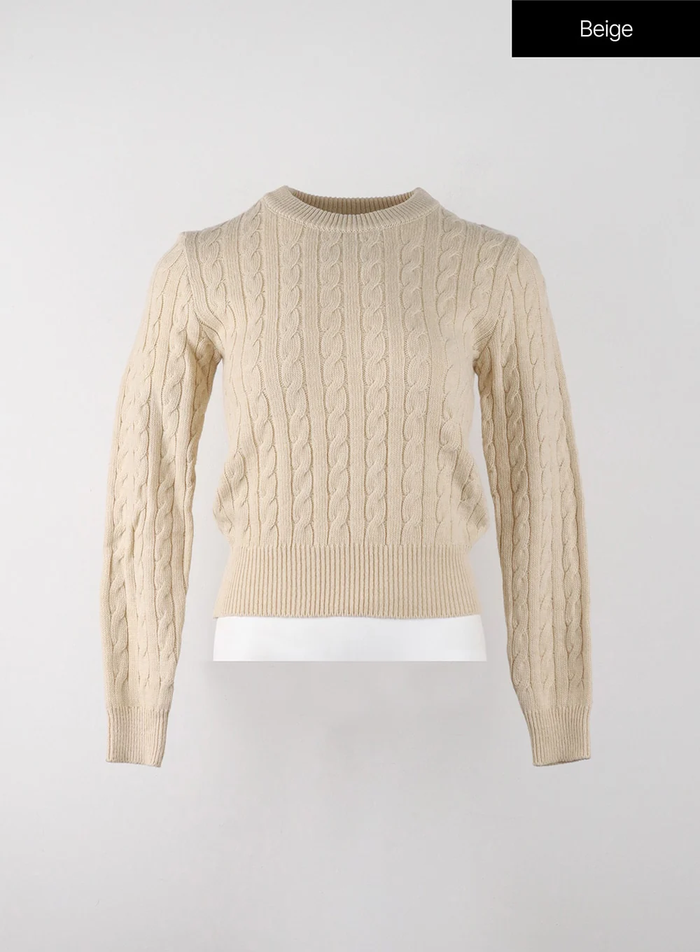 Crop Cable Knit Sweater IJ403 - Image 9
