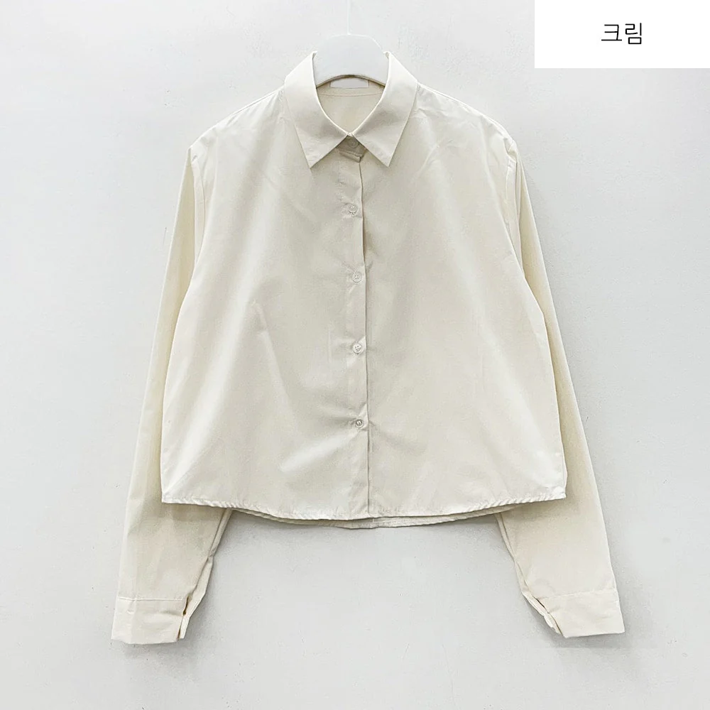 Cropped Long Sleeve Shirt B0802 - Image 31