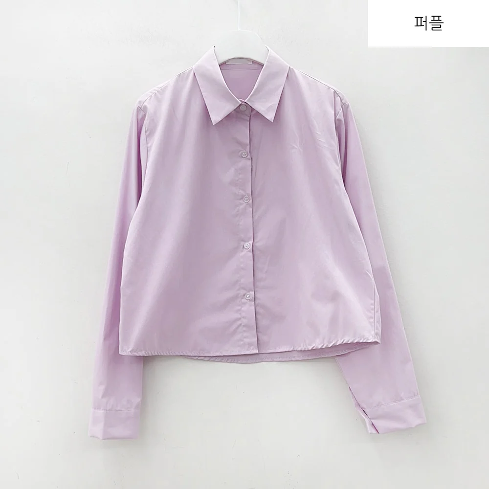 Cropped Long Sleeve Shirt B0802 - Image 36