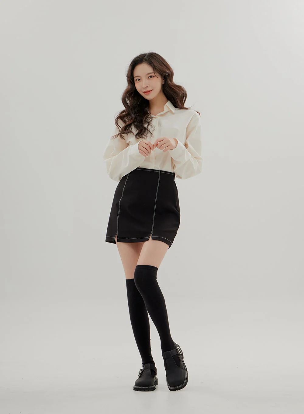 Cropped Long Sleeve Shirt B0802 - Image 6