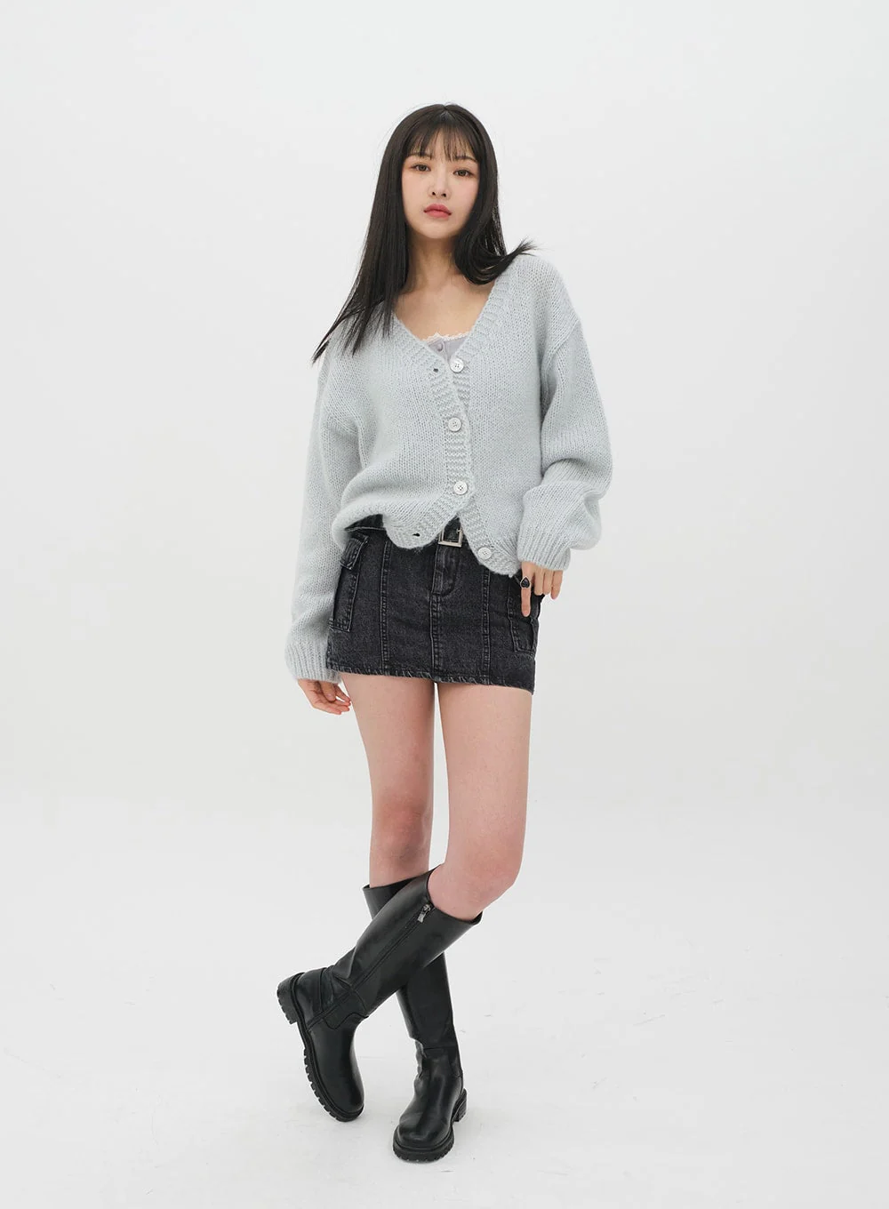 Denim Mini Skirt J21 - Image 11