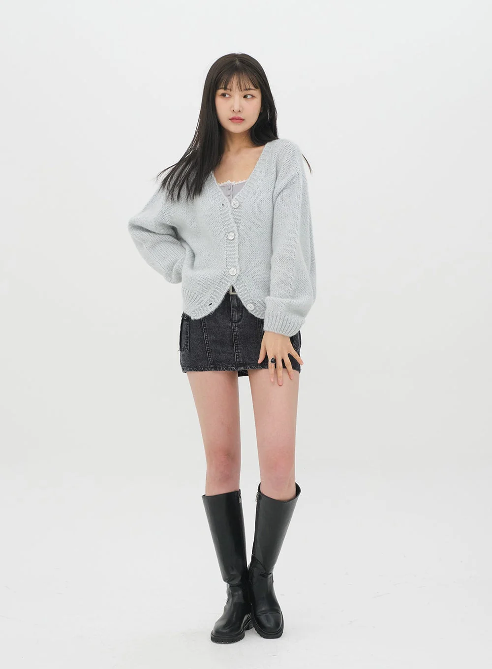 Denim Mini Skirt J21 - Image 5