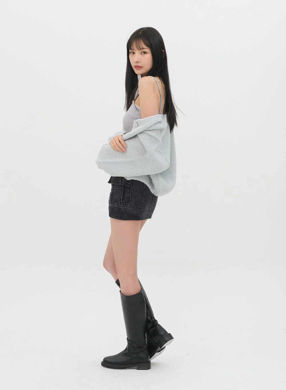 Denim Mini Skirt J21 - Image 8