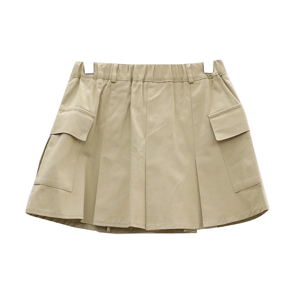 Double Pocket Pleated Mini Skirt OA01 - Image 19