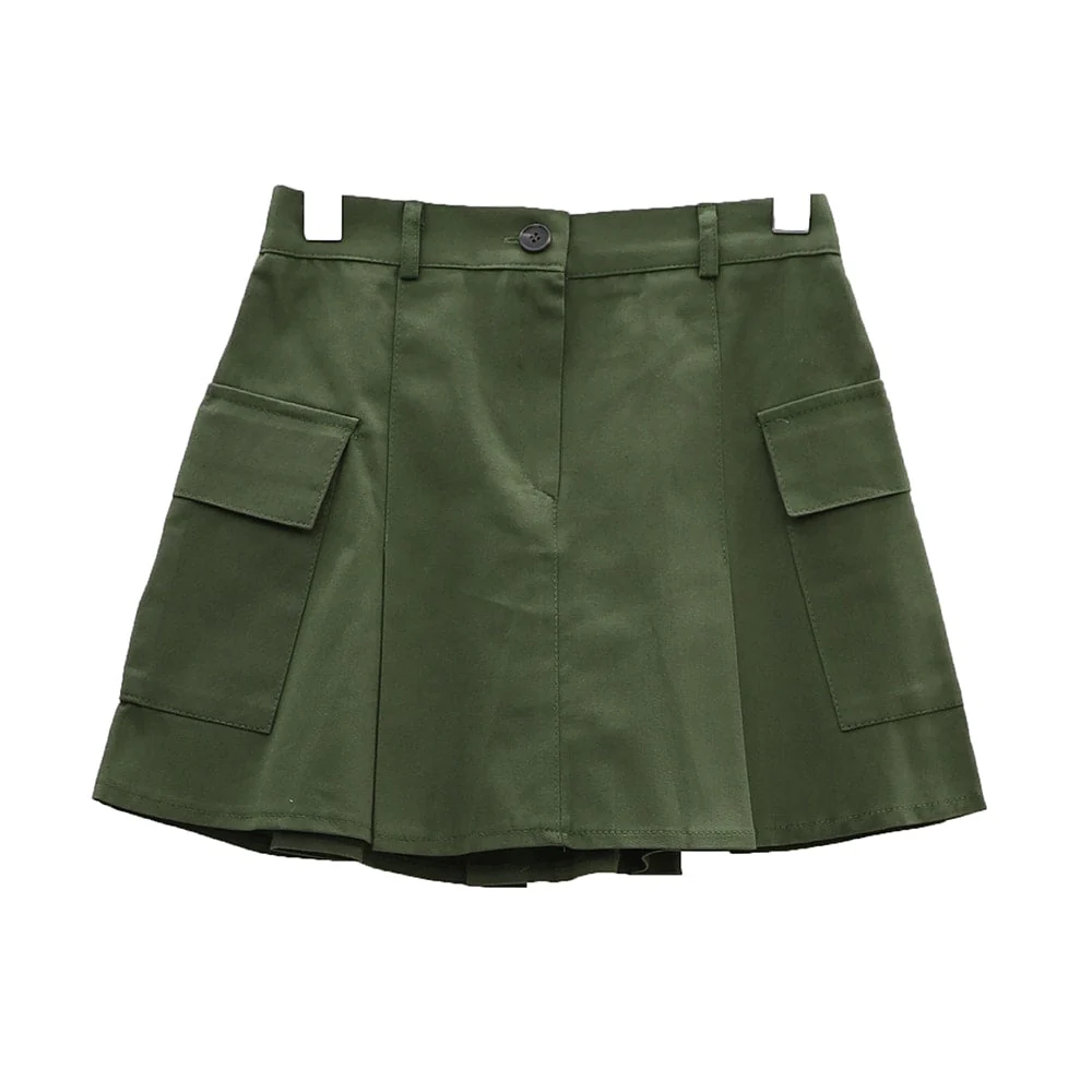 Double Pocket Pleated Mini Skirt OA01 - Image 20
