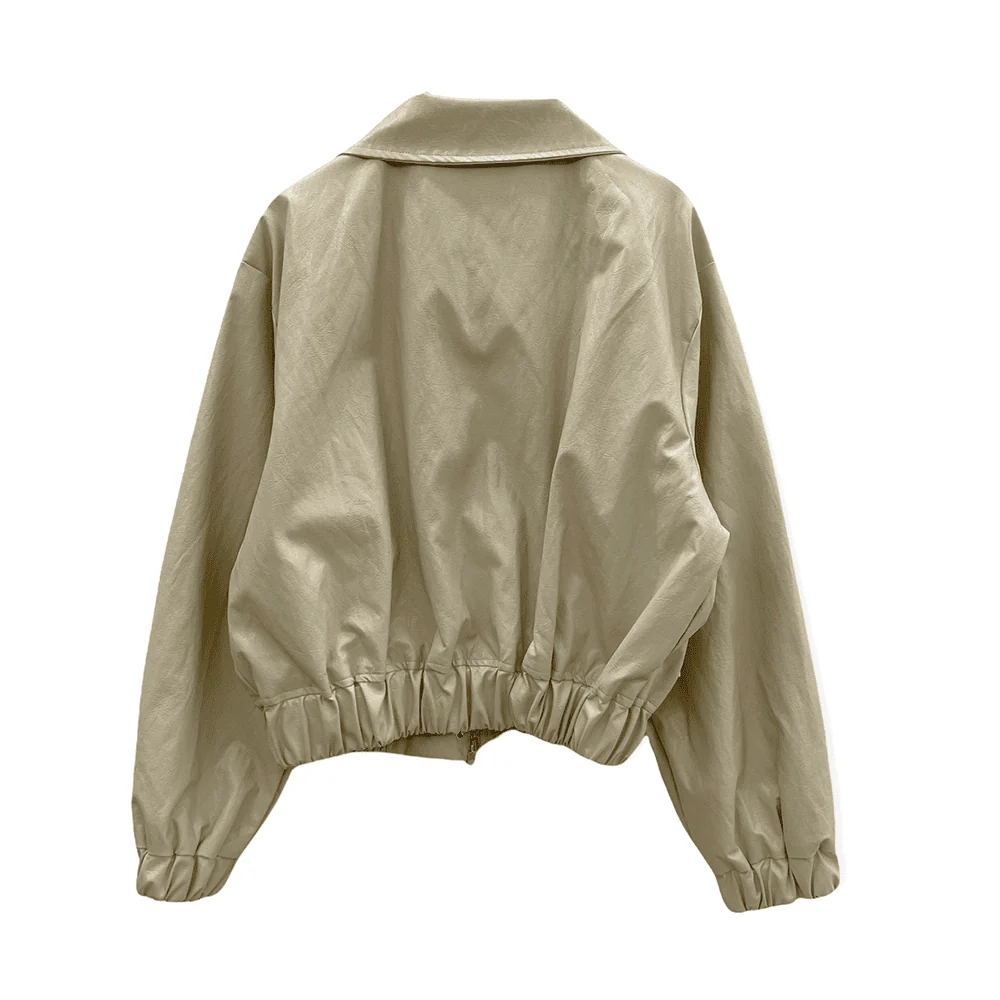 Faux Leather Crop Jacket J19 - Image 16