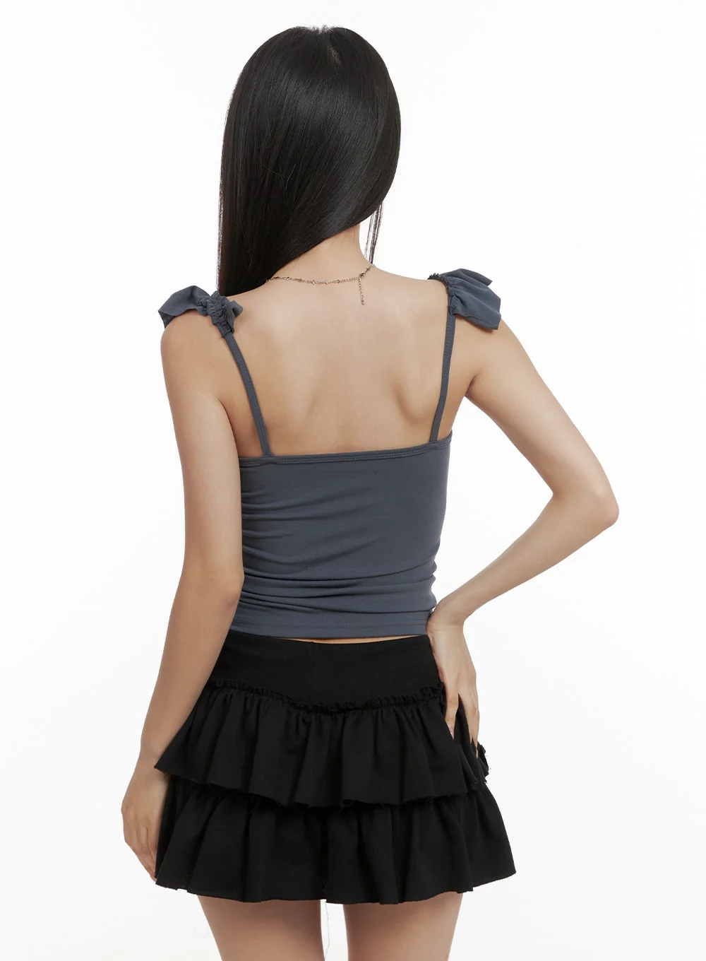 Frill Square Neck Sleeveless Top CA409 - Image 6