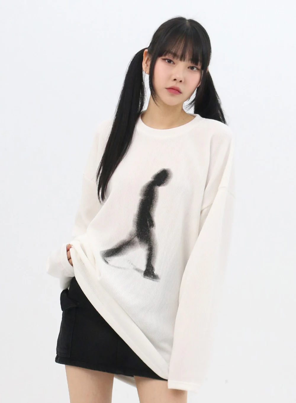 Graphic Print Oversize T-Shirt IN310 - Image 5