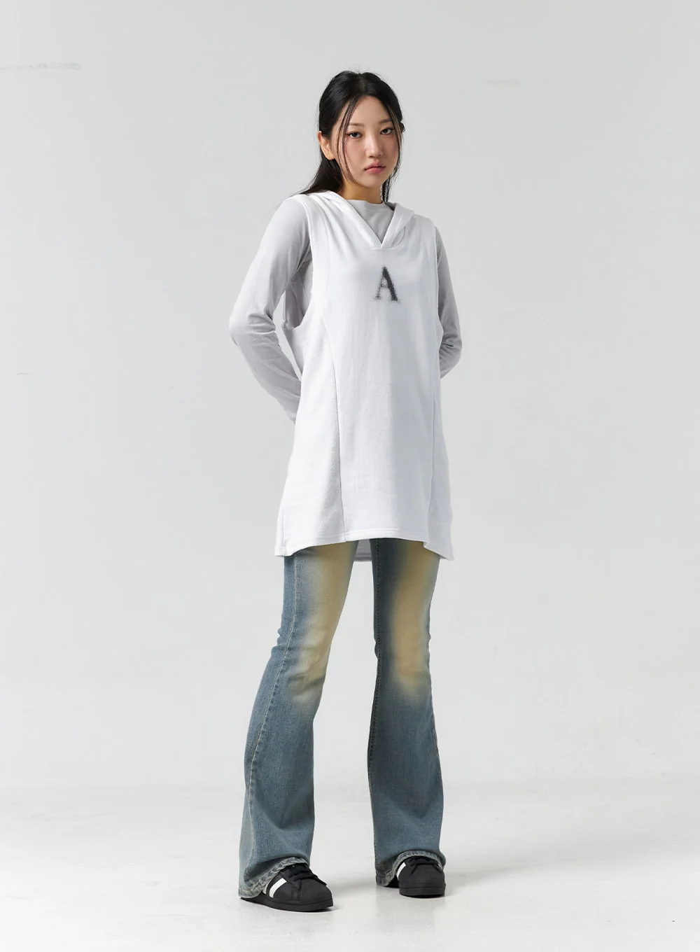 Graphic Sleeveless Long Hoodie CS302 - Image 3