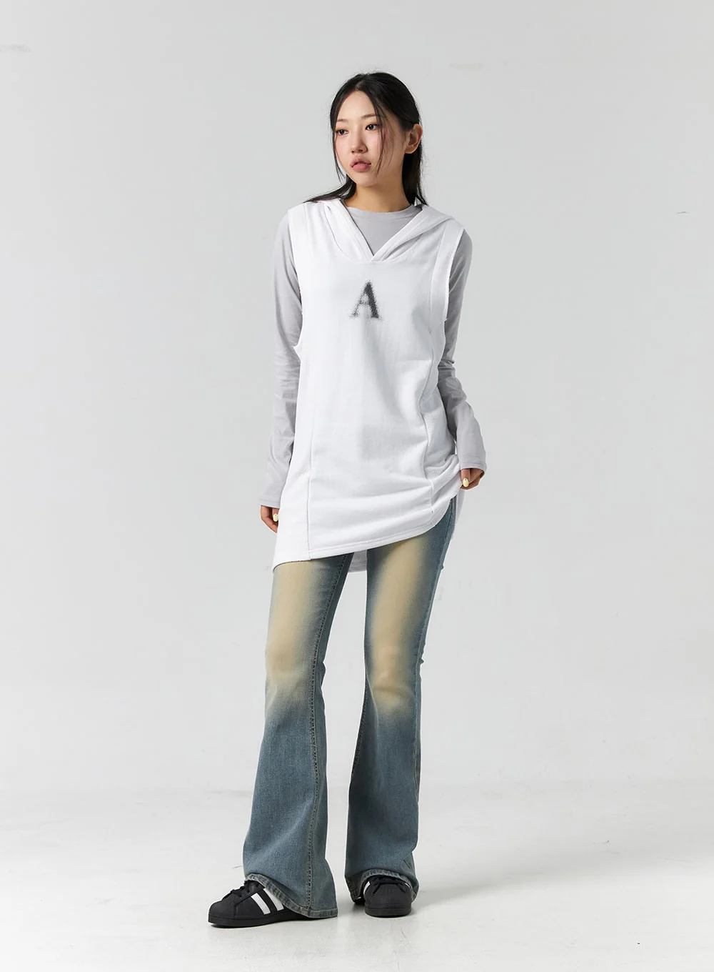 Graphic Sleeveless Long Hoodie CS302 - Image 7