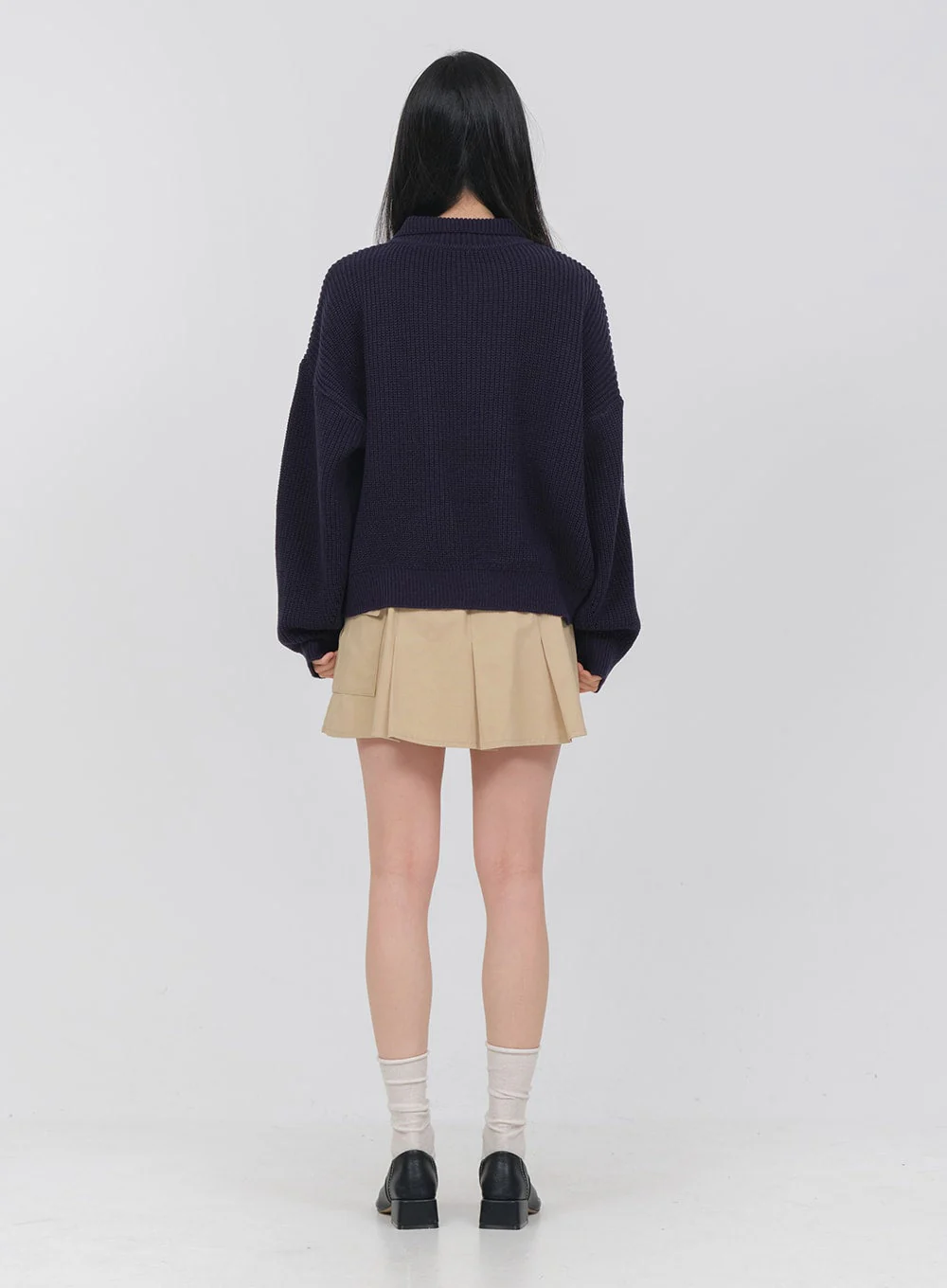 Half Zip-up Knitted Sweat Shirt OA01 - Image 17