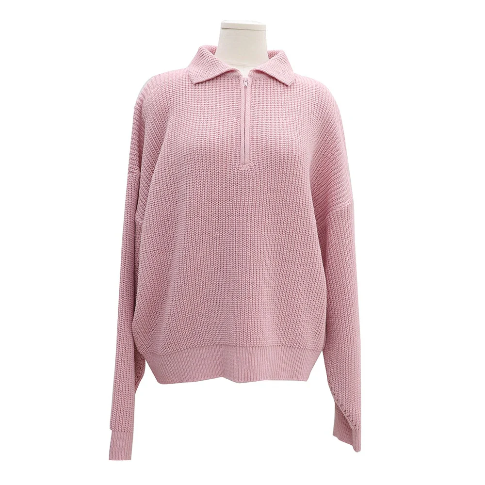 Half Zip-up Knitted Sweat Shirt OA01 - Image 20