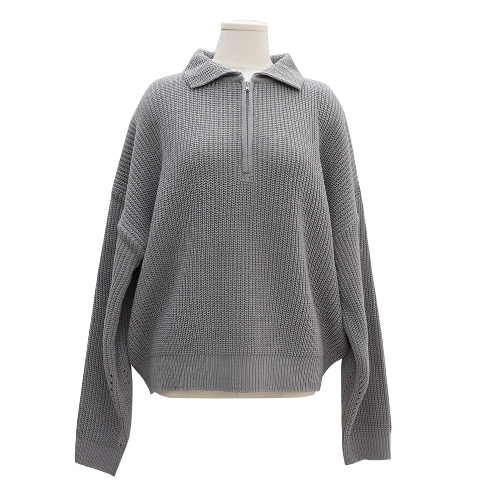 Half Zip-up Knitted Sweat Shirt OA01 - Image 21