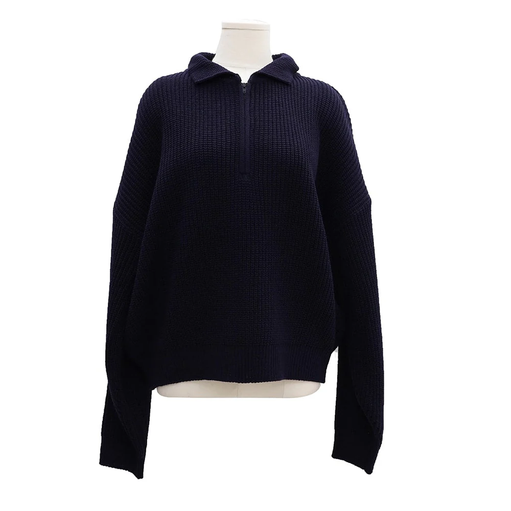 Half Zip-up Knitted Sweat Shirt OA01 - Image 22