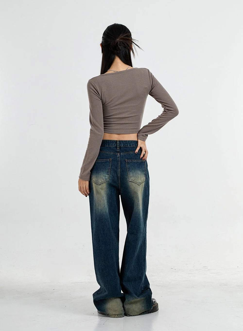 Heart Neck Crop T-Shirt CO11 - Image 12