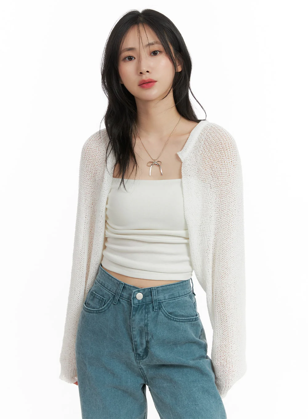 Hollow Out Knit Bolero OM412 - Image 4