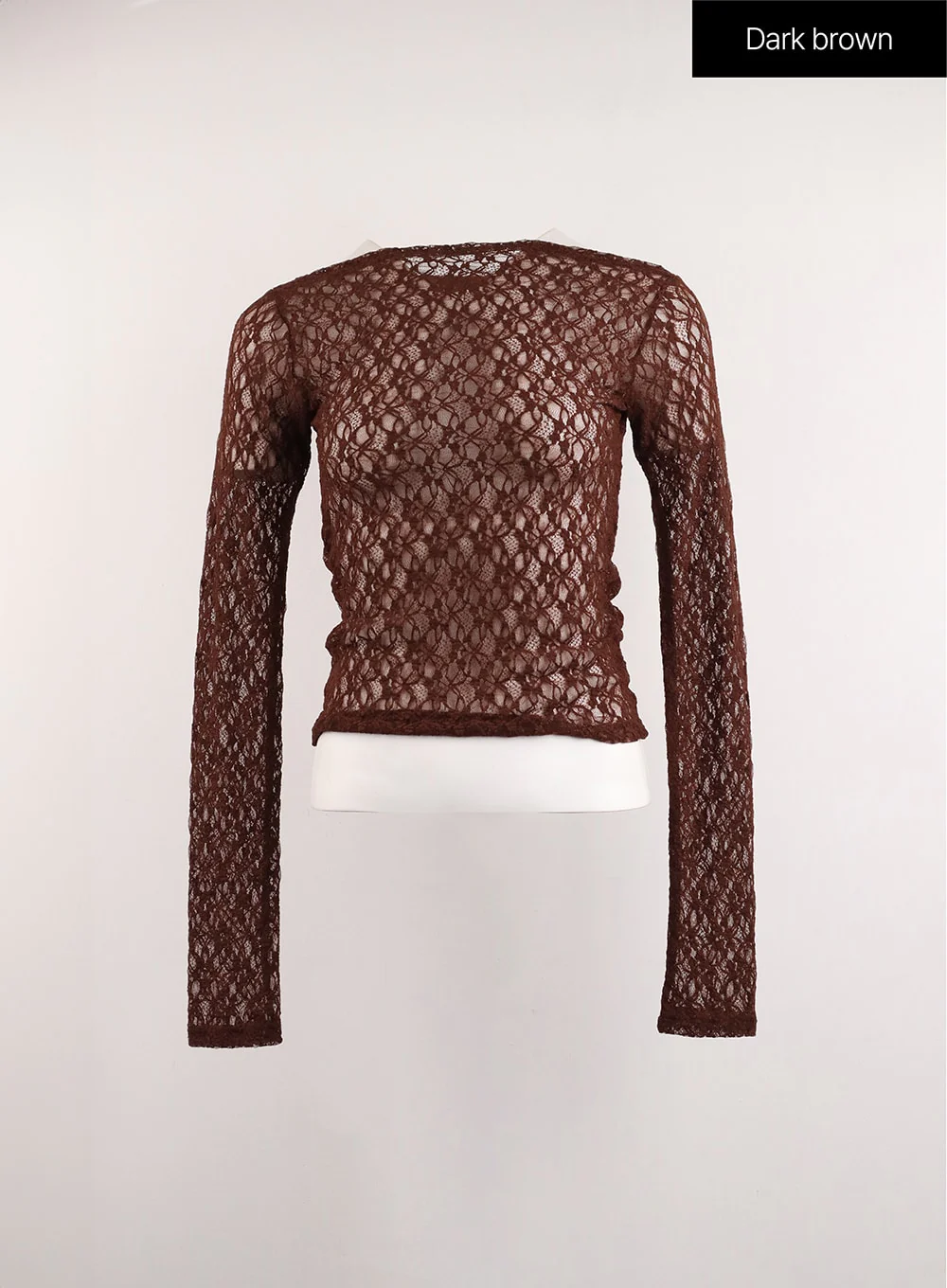 Lace Asymmetrical Floral Lace Long Sleeve Top CJ415 - Image 11