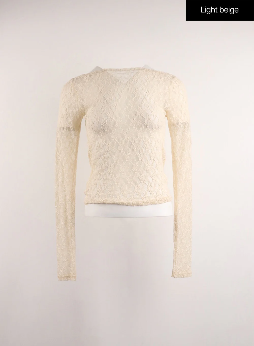 Lace Asymmetrical Floral Lace Long Sleeve Top CJ415 - Image 9