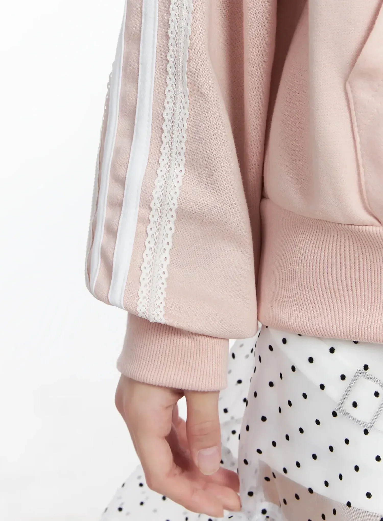 Lace Trim Zip Up Jacket IM504 - Image 10