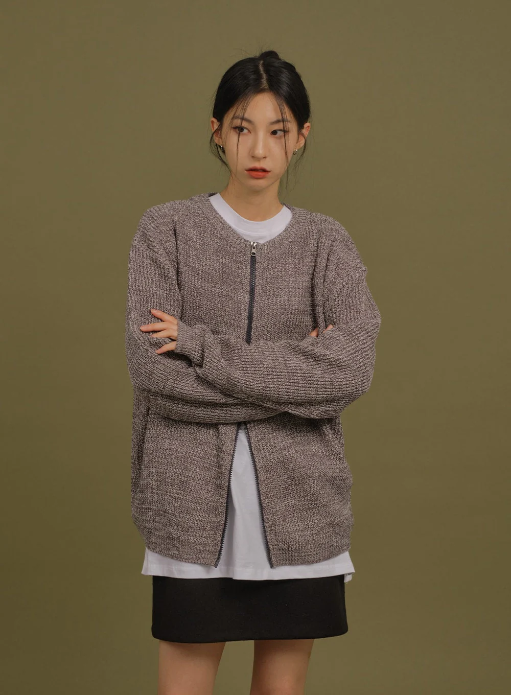 Loose Fit Knit with Two Way Zip - Image 14