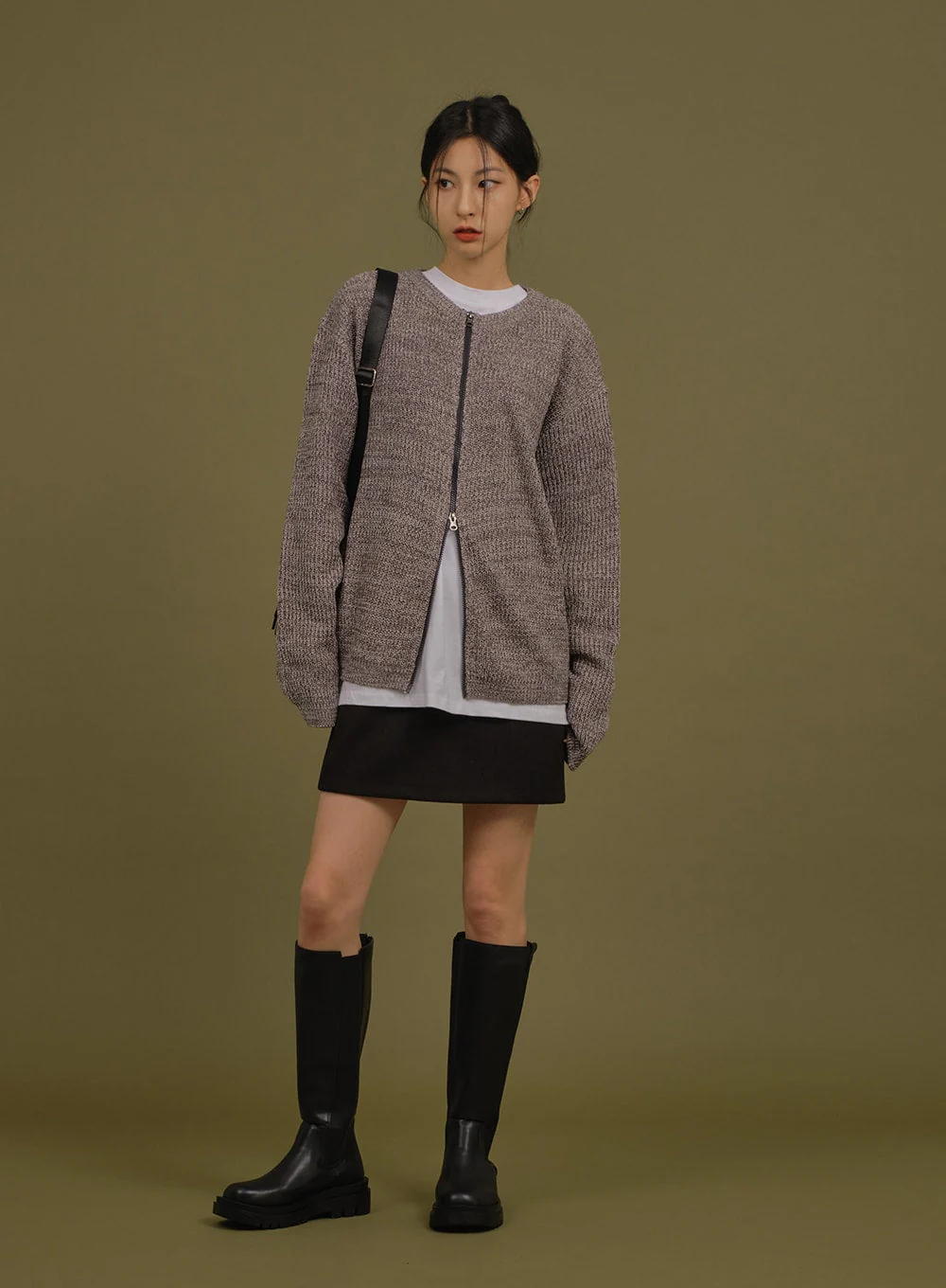 Loose Fit Knit with Two Way Zip - Image 15