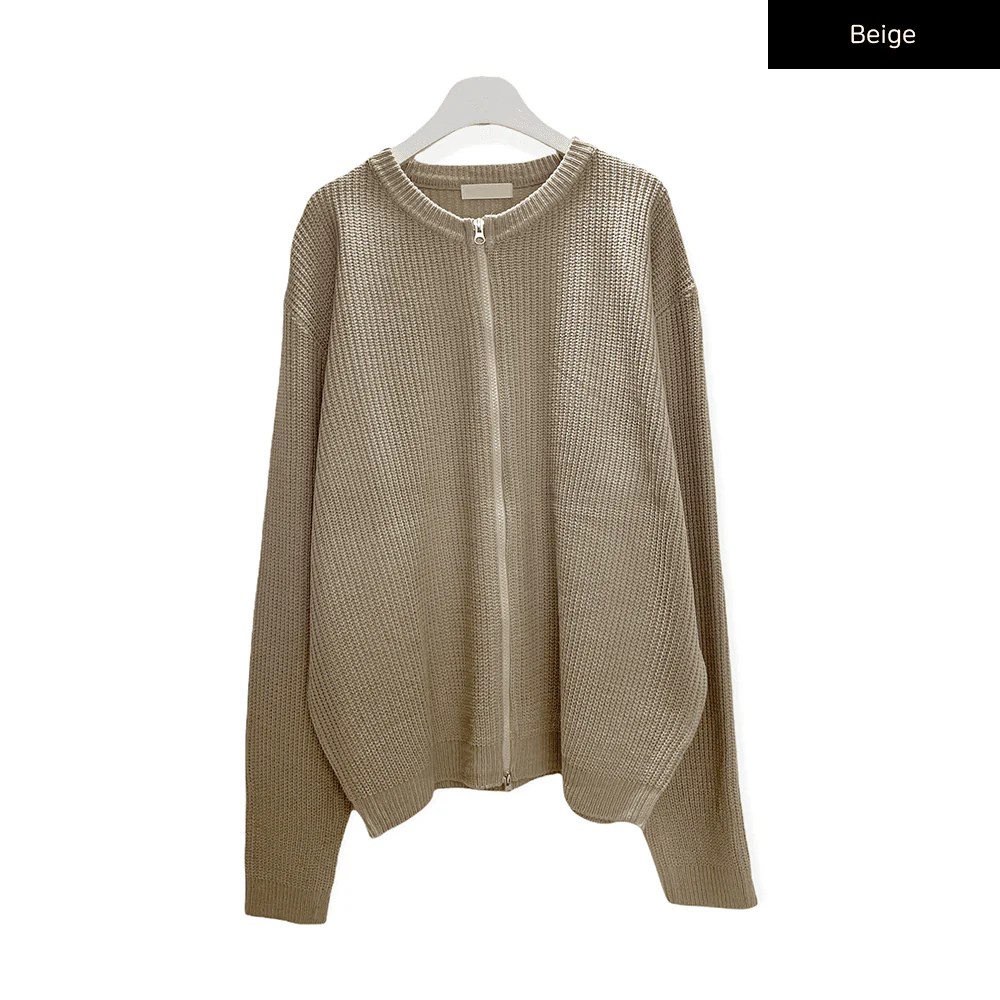 Loose Fit Knit with Two Way Zip - Image 16