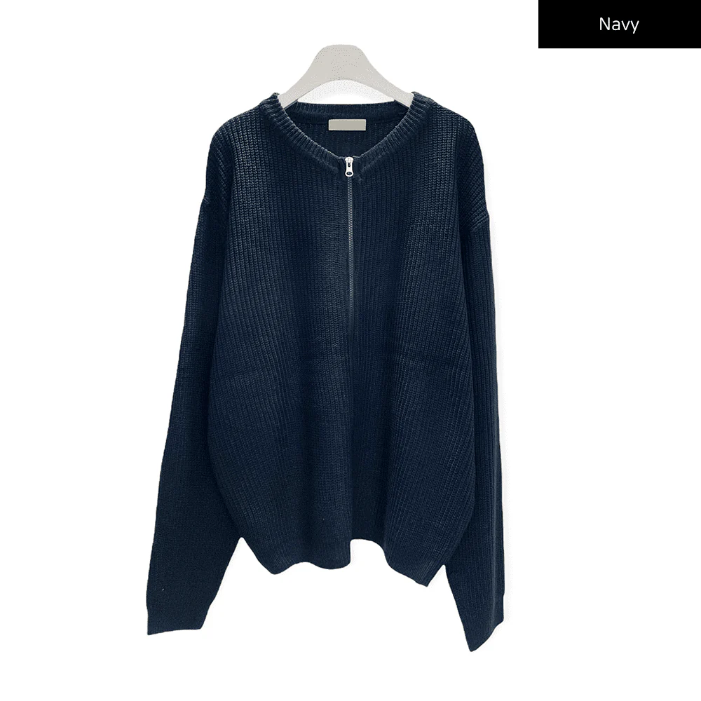 Loose Fit Knit with Two Way Zip - Image 19