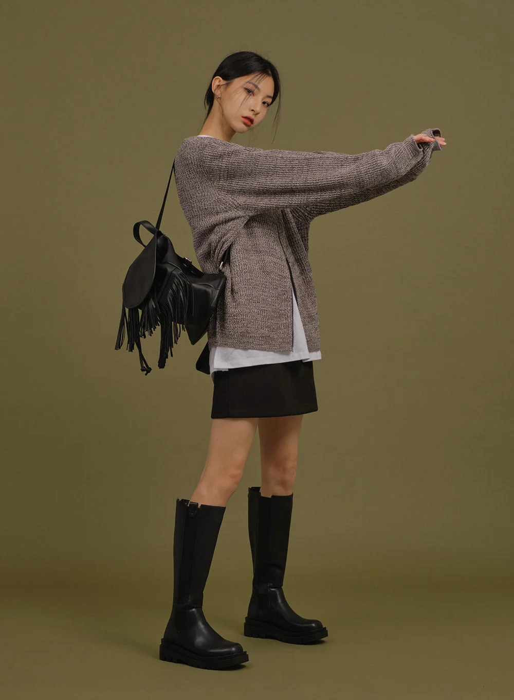 Loose Fit Knit with Two Way Zip - Image 9