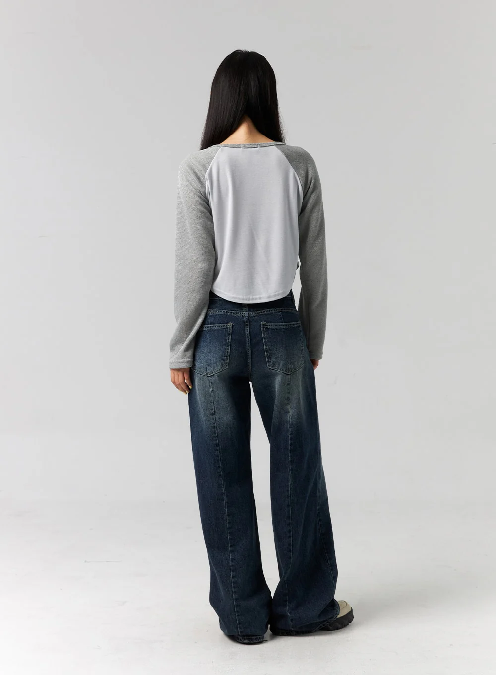 Low Rise Washed Wide Jeans CG315 - Image 12