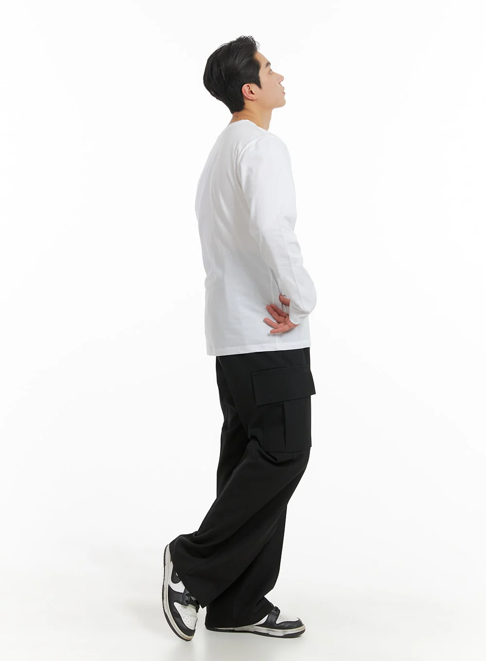 Men's Basic Cotton Long Sleeve T-Shirt IA401 - Image 5