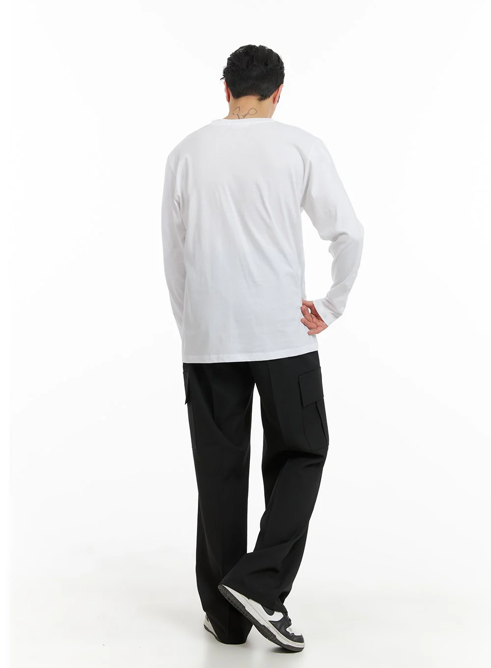 Men's Basic Cotton Long Sleeve T-Shirt IA401 - Image 6