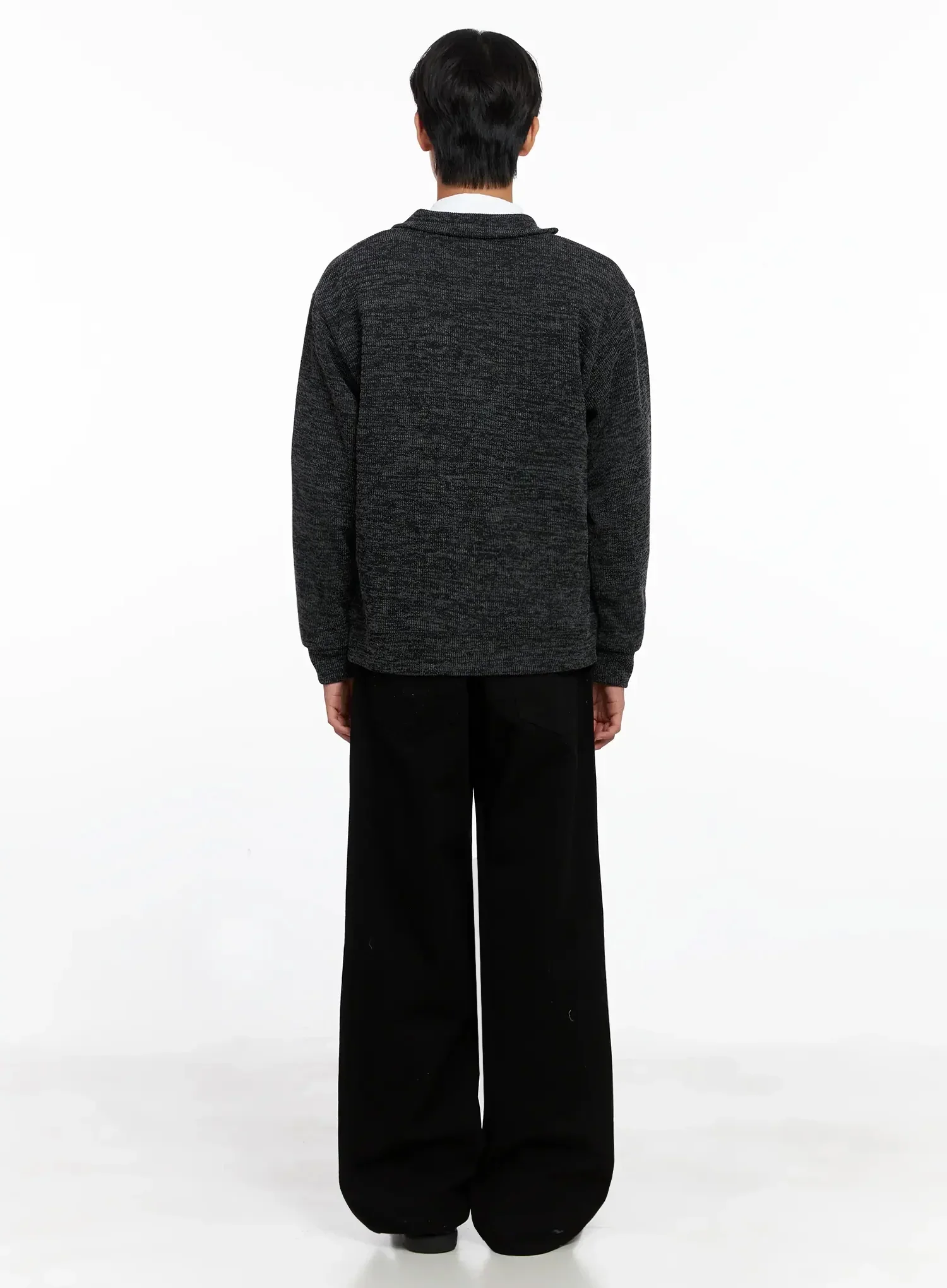 Men's Button-Up Collar Knit Cardigan IO516 - Image 9