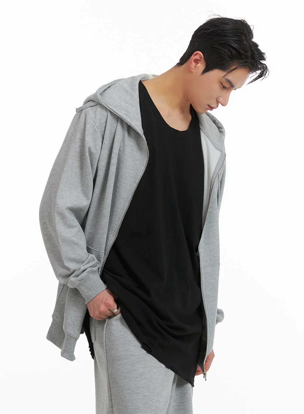 Men's Classic Cotton Hoodie Jacket IA401 - Image 5