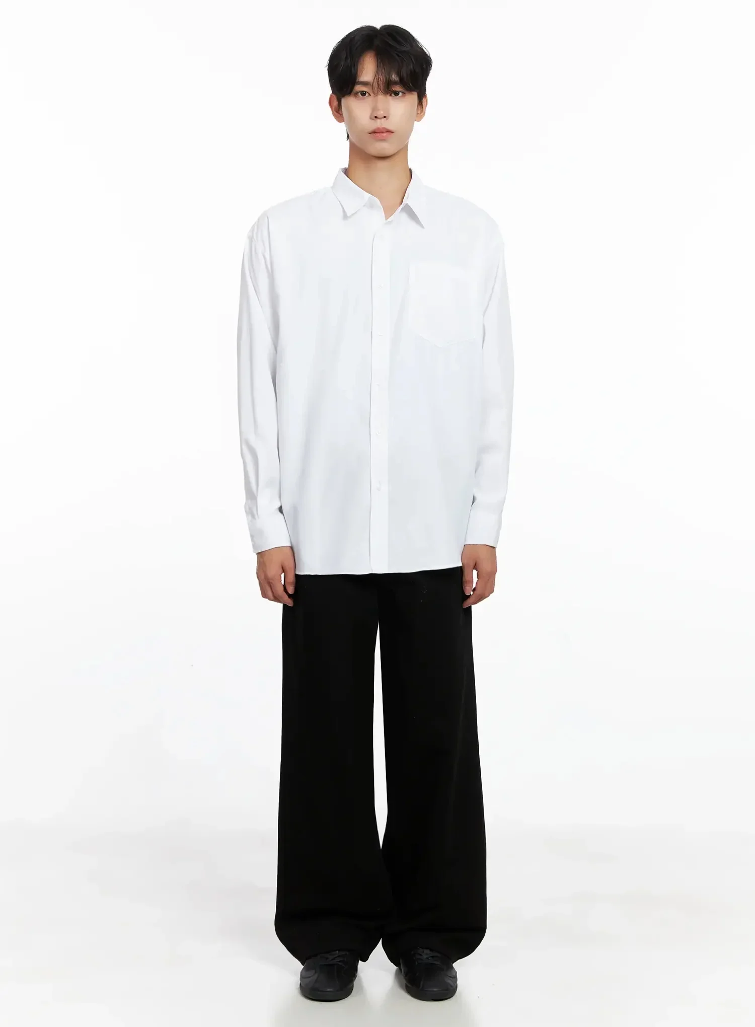 Men's Essential Button-Up Shirt IO516 - Image 5