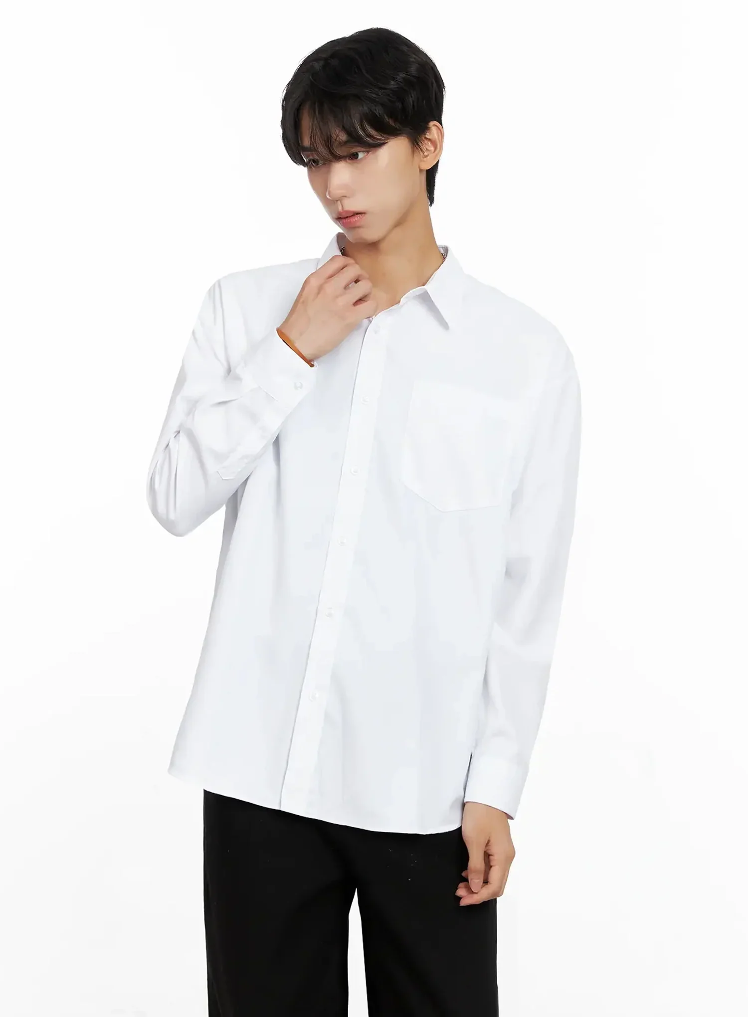 Men's Essential Button-Up Shirt IO516 - Image 9