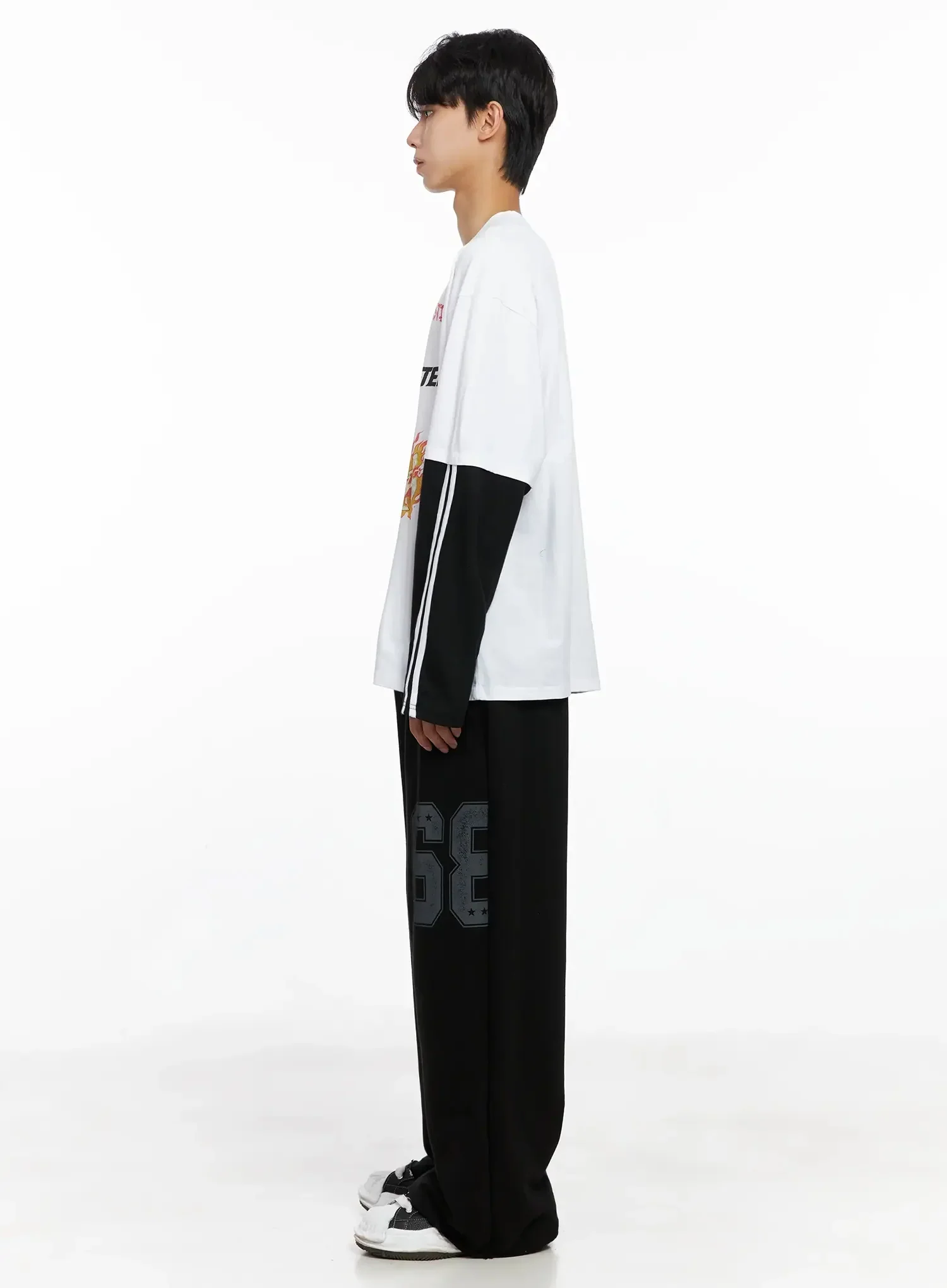 Men's Graphic Layered Long Sleeve Top IO516 - Image 8