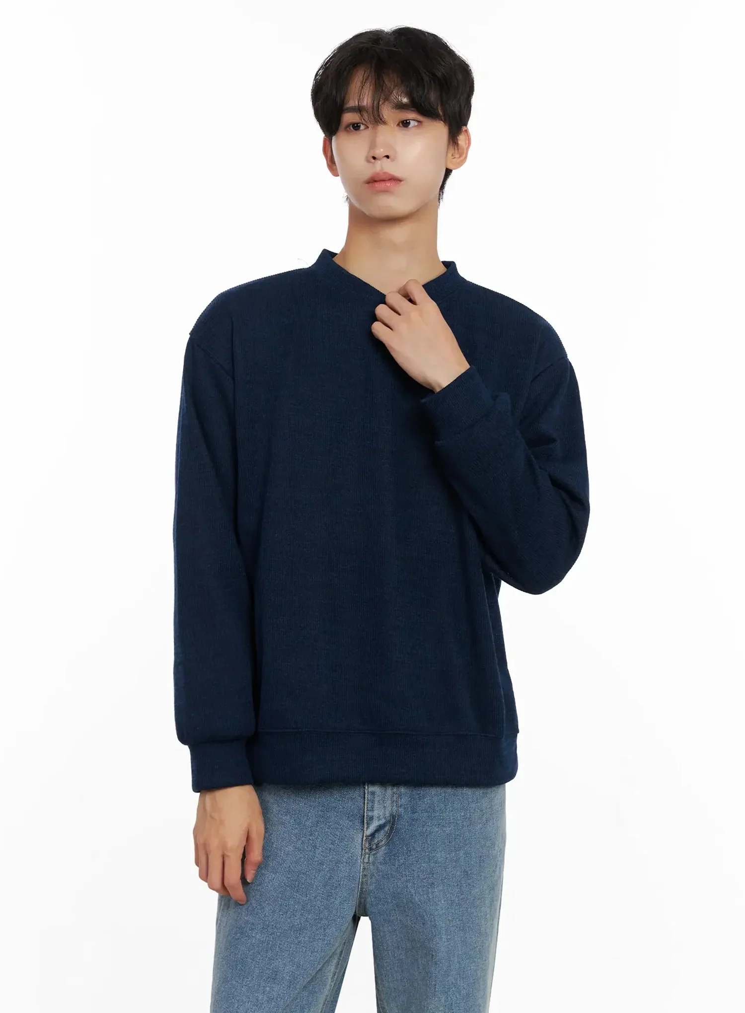 Men's Henley Neck Sweatshirts IO516 - Image 11