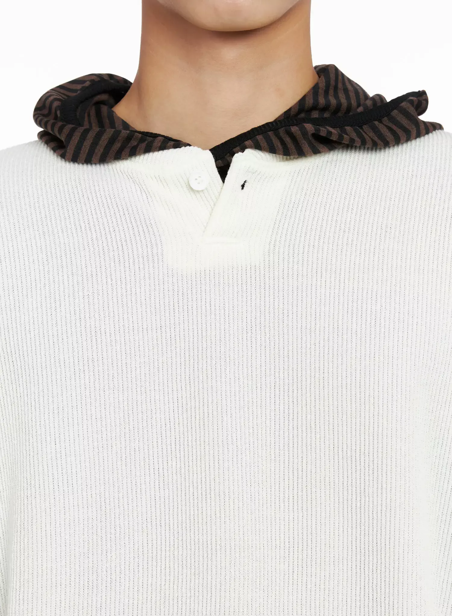 Men's Henley Neck Sweatshirts IO516 - Image 3