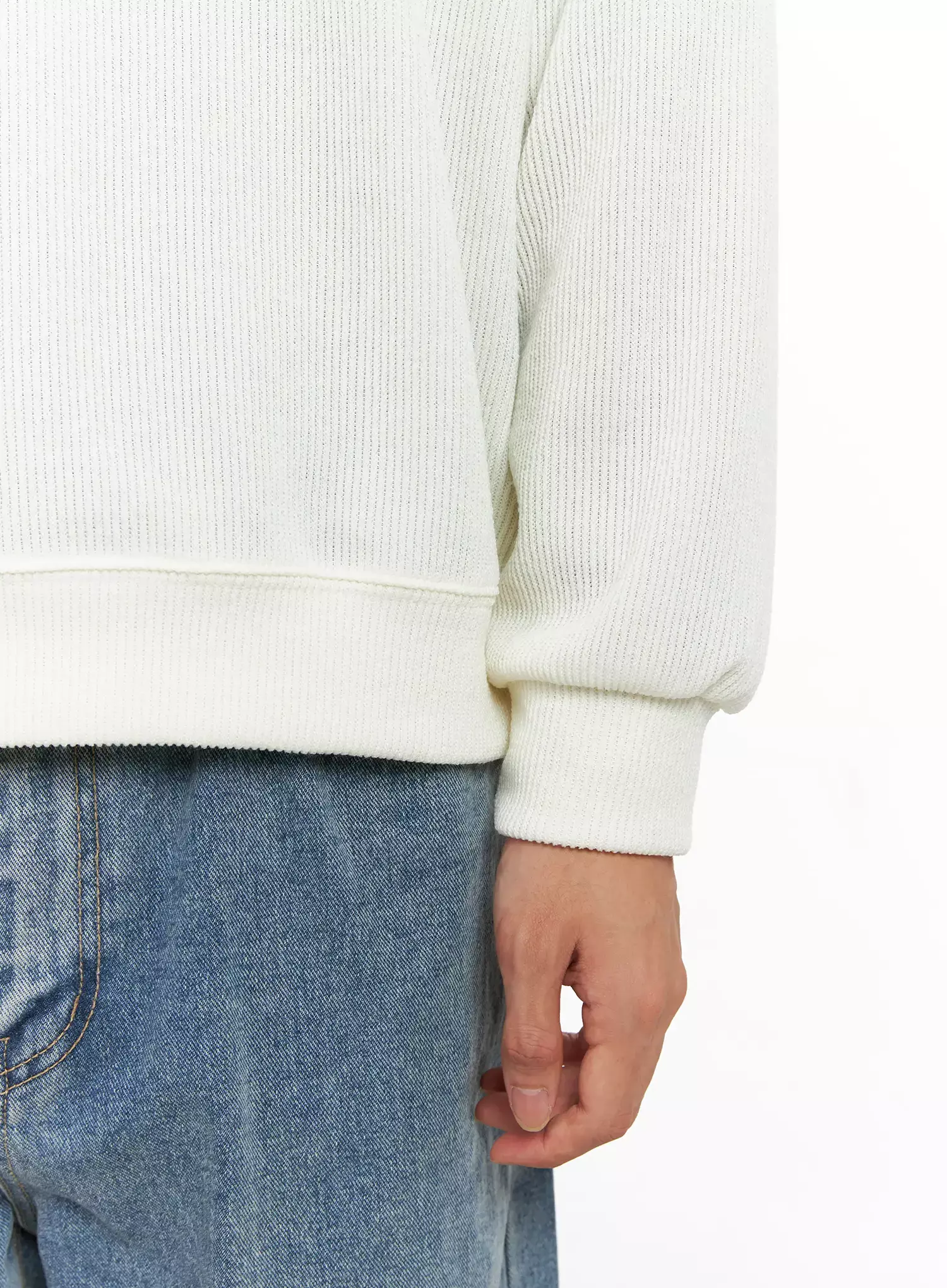 Men's Henley Neck Sweatshirts IO516 - Image 8