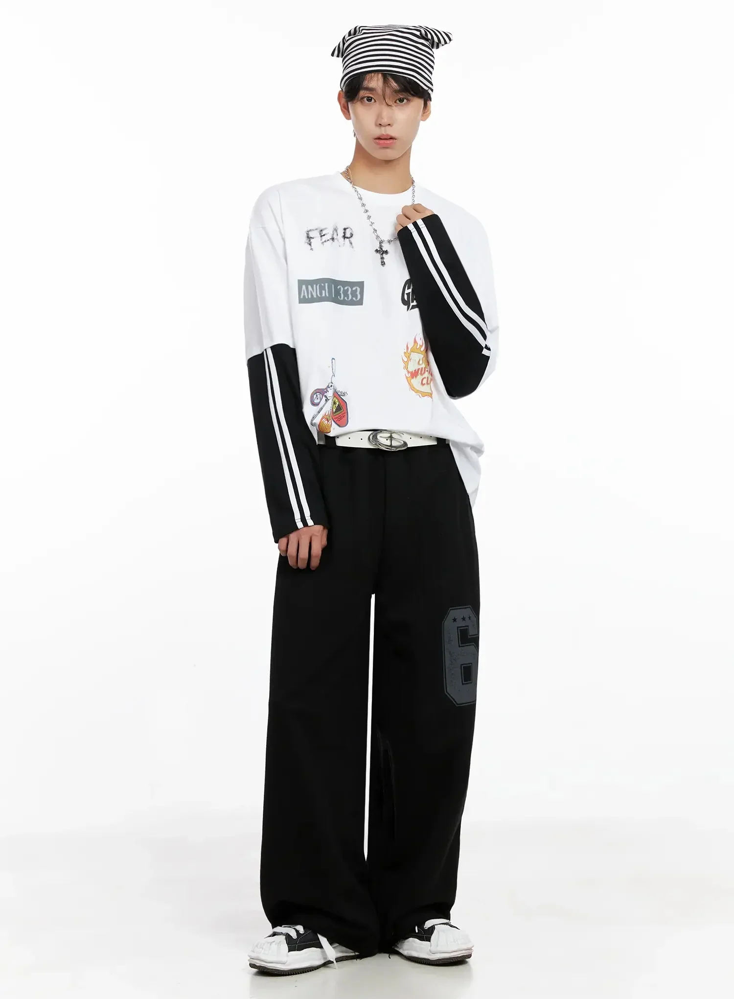 Men's Number Graphic Sweatpants IO516 - Image 16