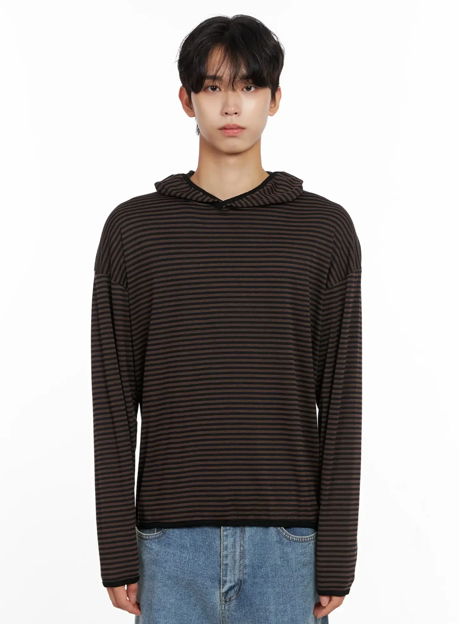 Men's Striped Hooded Long Sleeve IO516 - Image 17