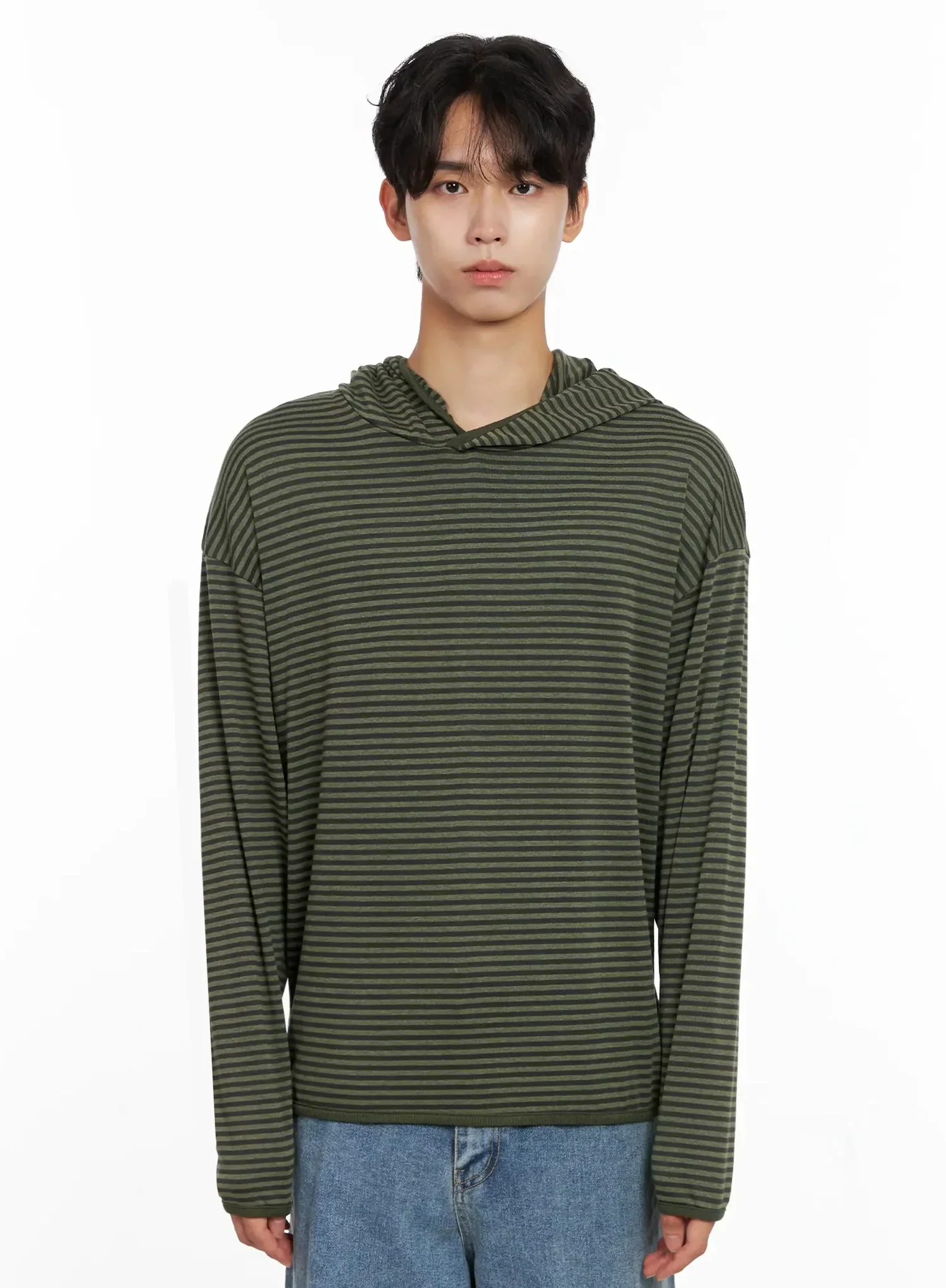 Men's Striped Hooded Long Sleeve IO516 - Image 18