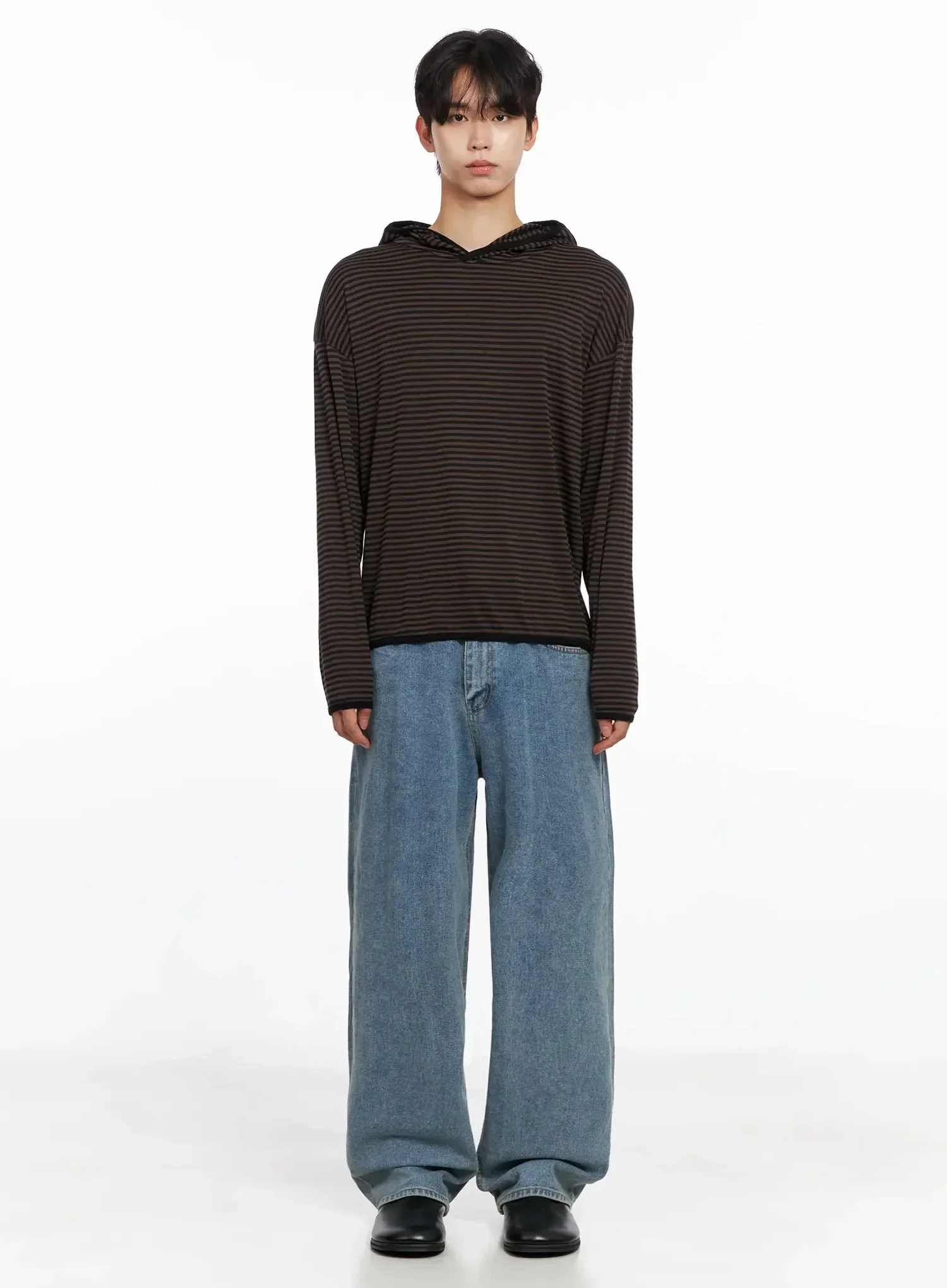 Men's Striped Hooded Long Sleeve IO516 - Image 5