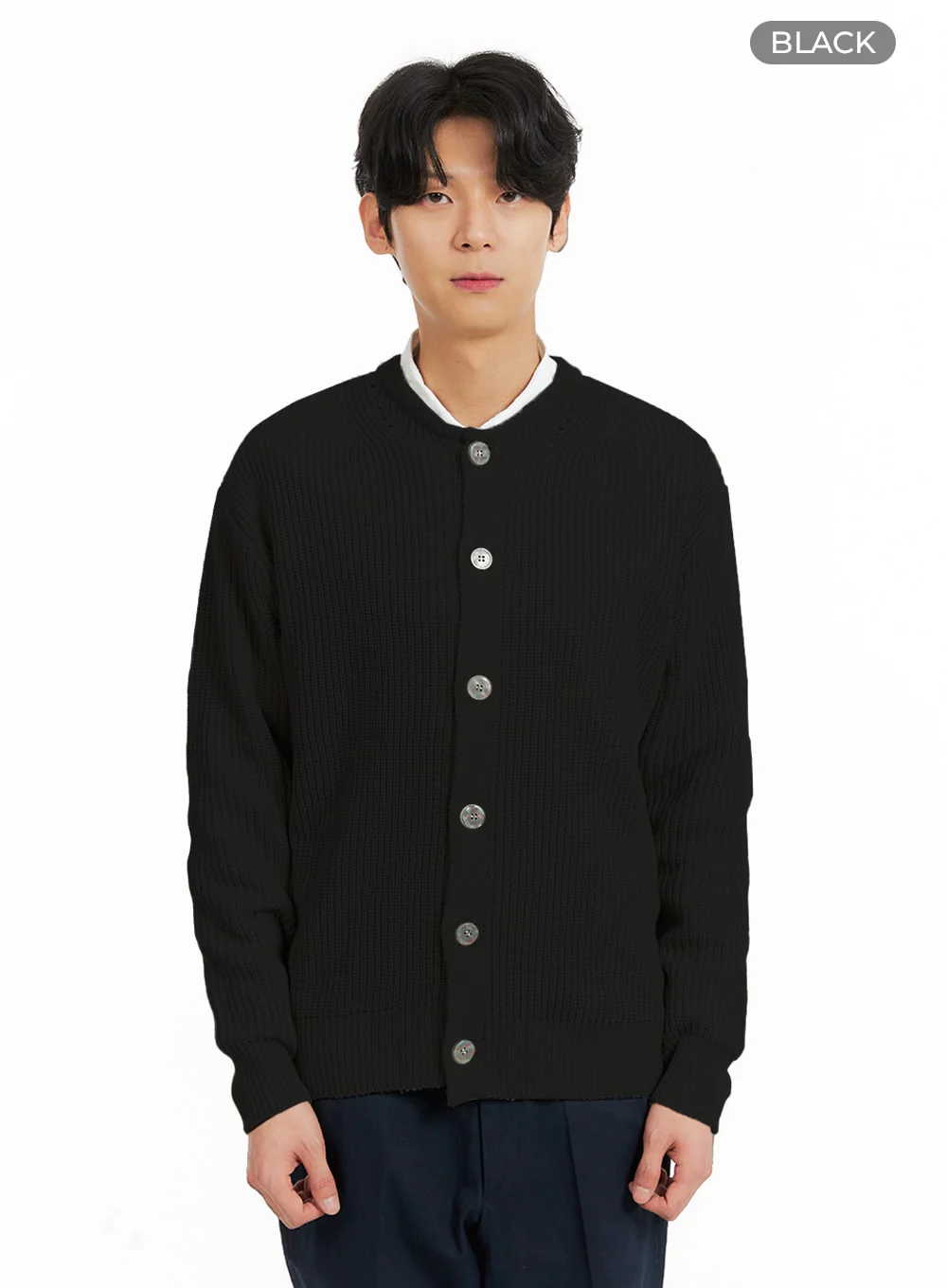 Men's Wool Blend Buttoned Cardigan IA401 - Image 10